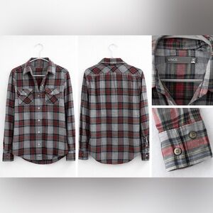 Vince Plaid Flannel Button-Down Shirt | Women’s Medium